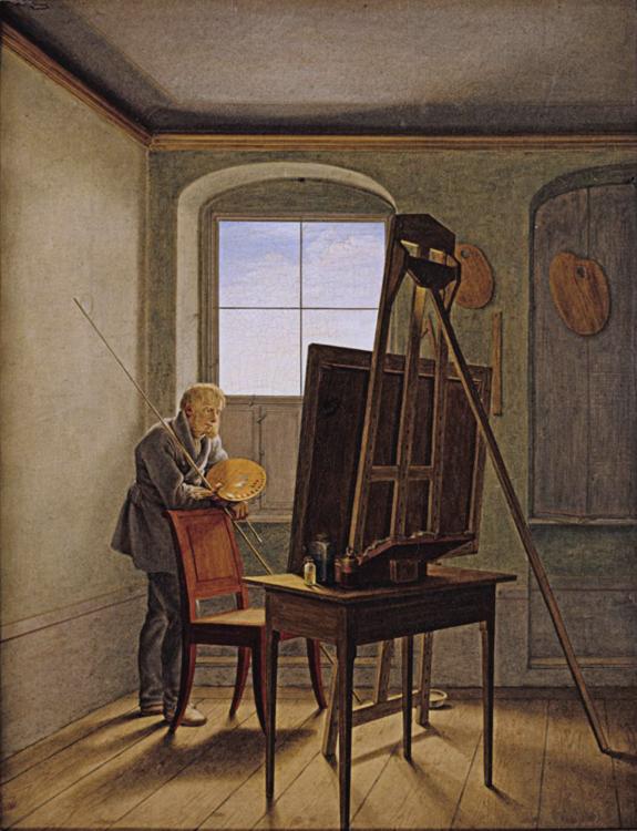 Georg Friedrich Kersting Friedrich in his Studio (mk10) Germany oil painting art